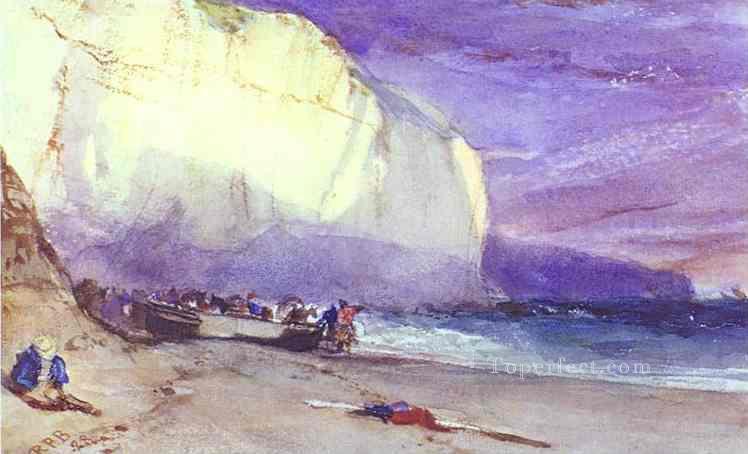 The Undercliff 1828 Romantic seascape Richard Parkes Bonington Oil Paintings